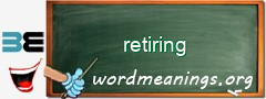 WordMeaning blackboard for retiring